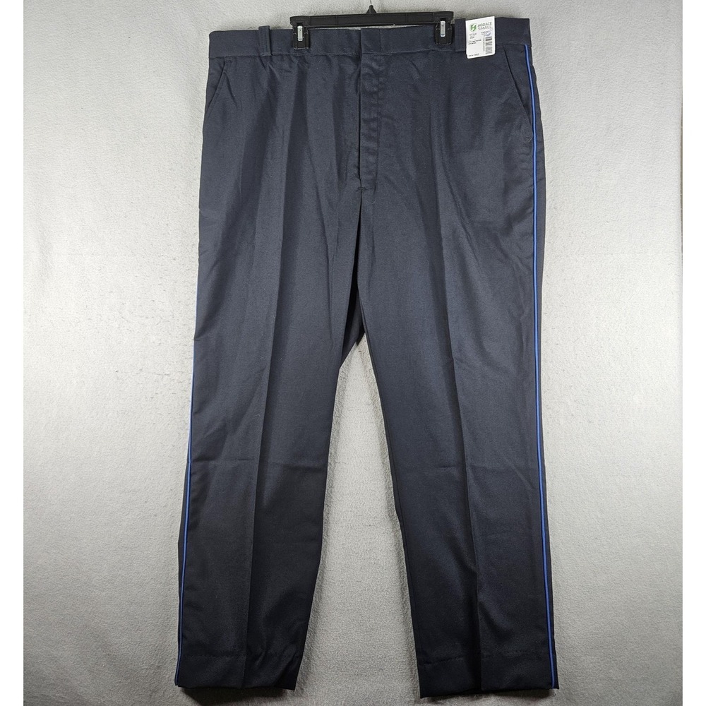 Horace Small Pants Mens 46x33 Blue Police Uniform Wool Blend Side Stripe TA2297